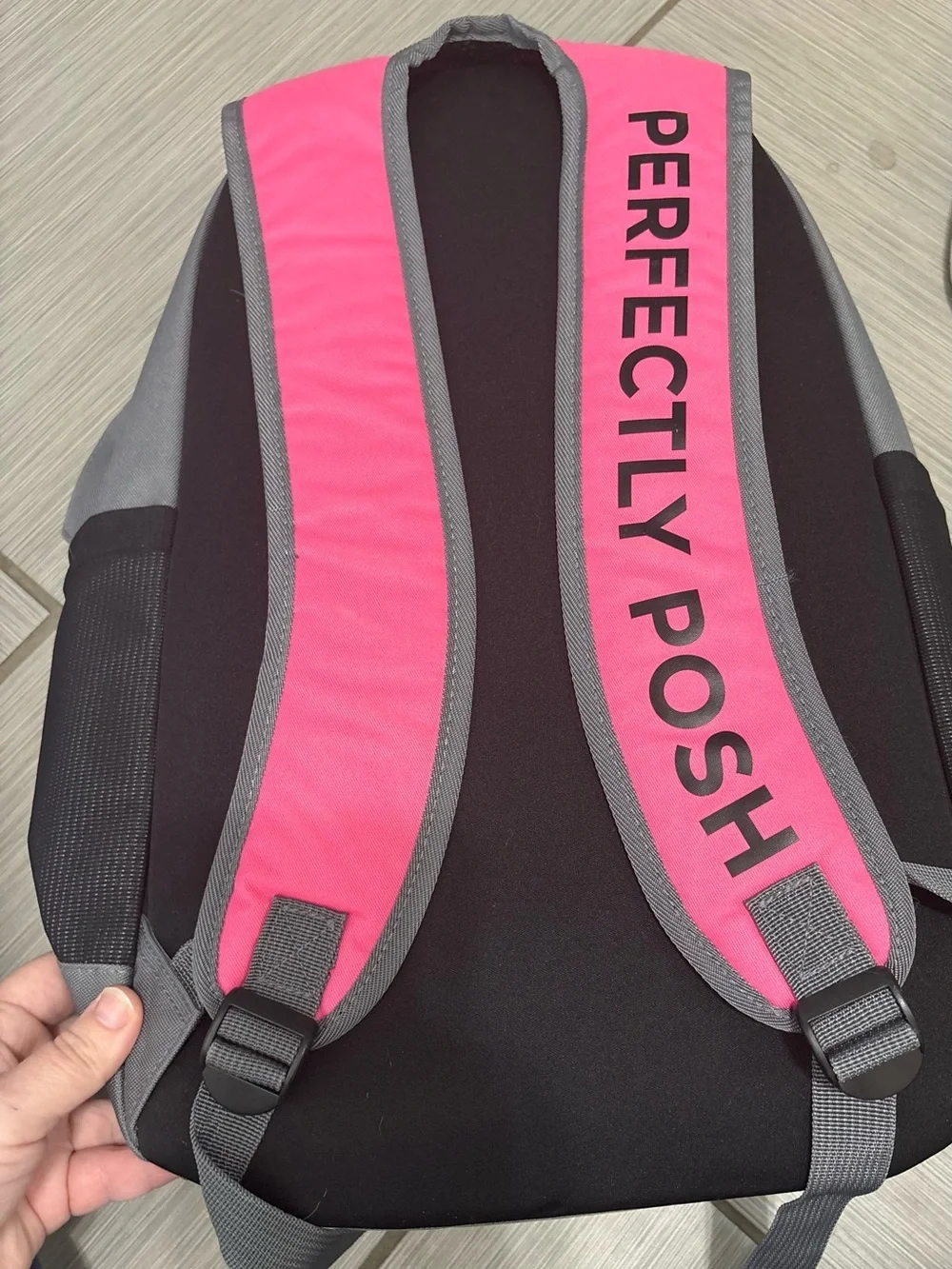 Perfectly Posh Pink and Gray Everyday Backpack